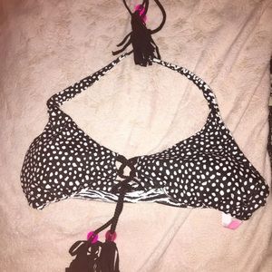 Black and White Bikini Top